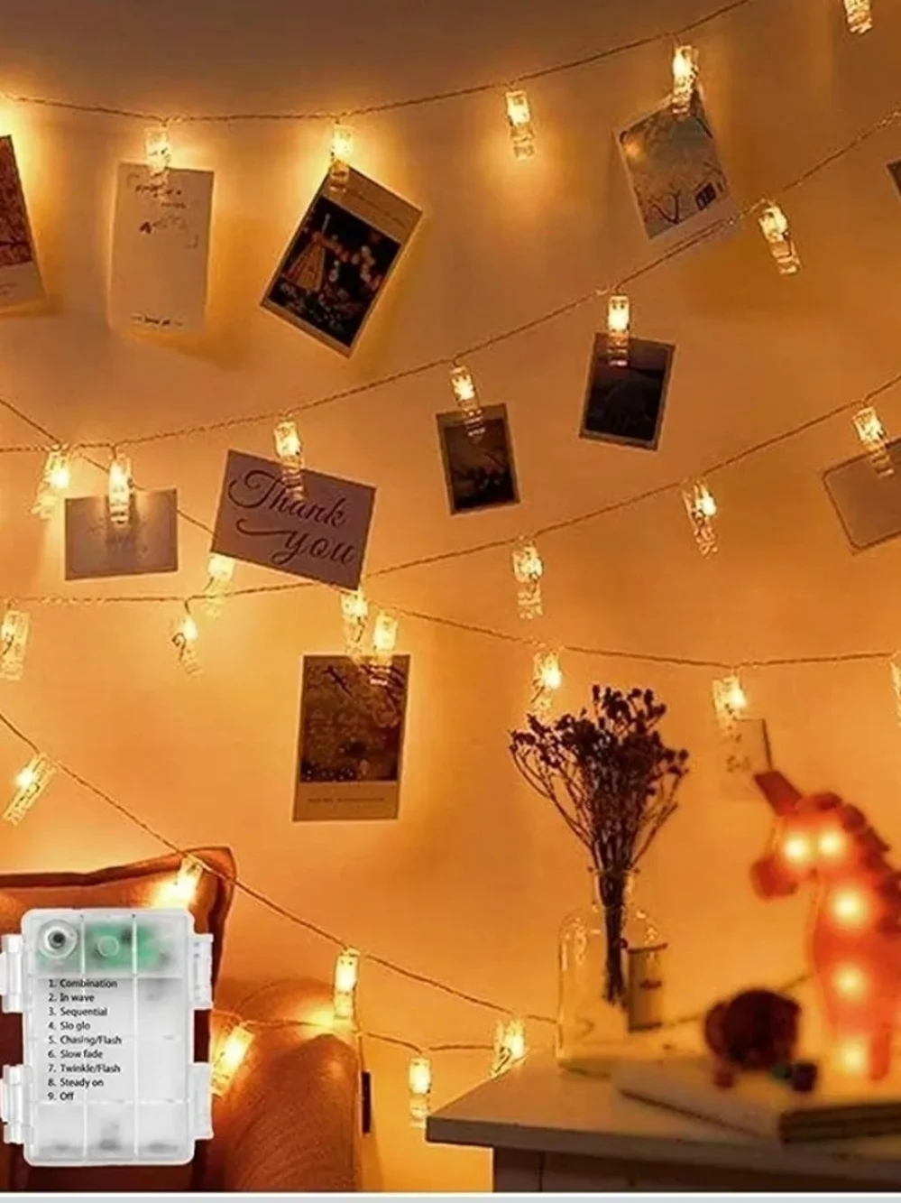 LED Photo Clip String Lights - Warm White